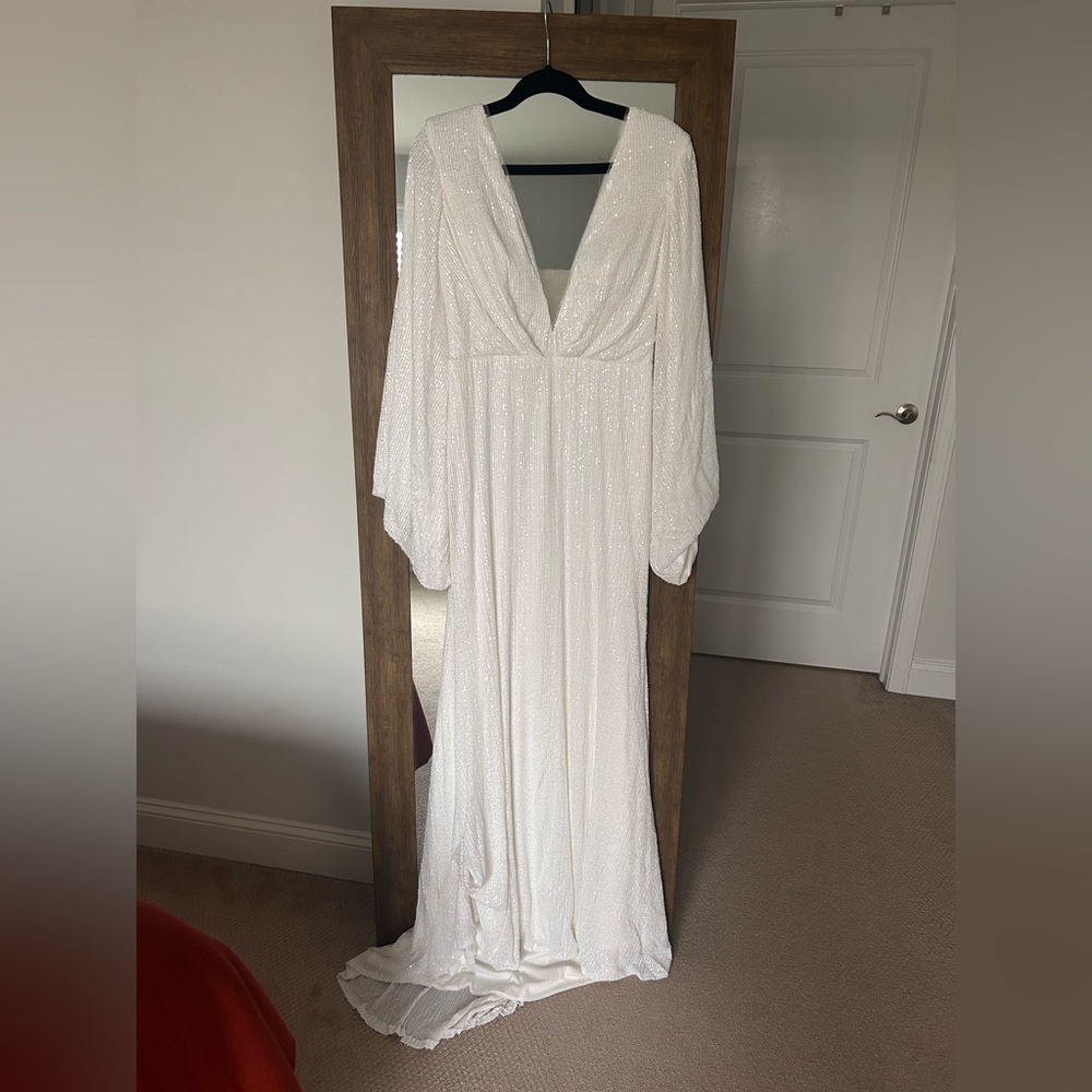 NEVER WORN Custom Sequin Wedding/Elopement Dress